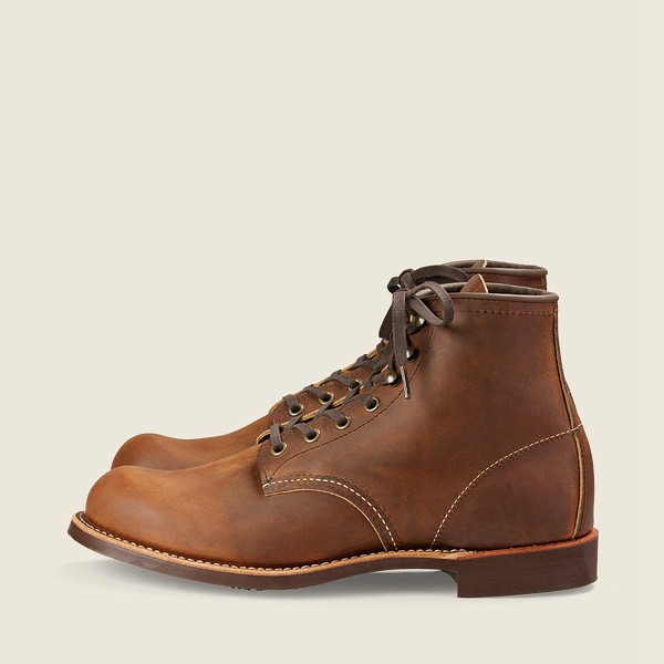 Mens Red Wing Blacksmith - 6-inchr Rough & Tough Leather - Heritage Boots Brown - ZFL029864